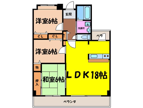 カプリコーナスの物件間取画像